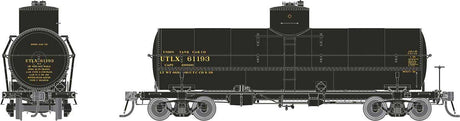 Union Tank Line X-3 10,000-Gallon Tank Car 6-Pack - Ready to Run -- Union Tank Line UTLX Set #1 (Late 1930s Scheme, black, yellow)