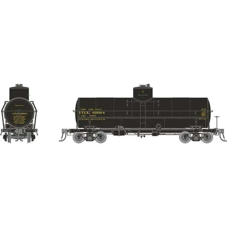 Union Tank Line X-3 10,000-Gallon Tank Car 6-Pack - Ready to Run -- Union Tank Line UTLX Set #1 (1950s Scheme, black, yellow)