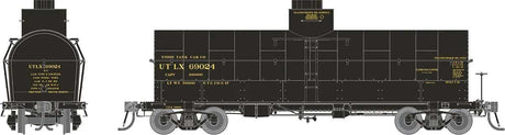 Union Tank Line X-3 "Breadbox" Tank Car - Ready to Run -- Union Tank Line UTLX Set #1 (Late 1930s Scheme, black, yellow)