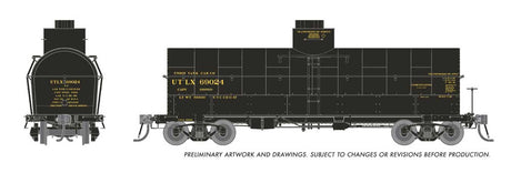 Union Tank Line X-3 "Breadbox" Tank Car 6-Pack - Ready to Run -- Union Tank Line UTLX Set #1 (Early-1950s Scheme, black, yellow)