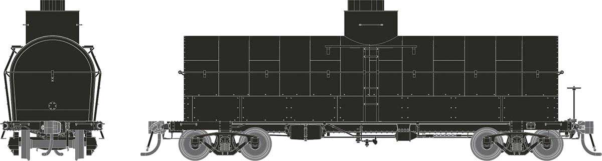 Union Tank Line X-3 "Breadbox" Tank Car - Ready to Run -- Undecorated