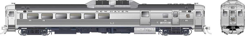 Budd RDC-3 Phase 1b - Standard DC -- New Haven 126 (stainless, Script Logo)