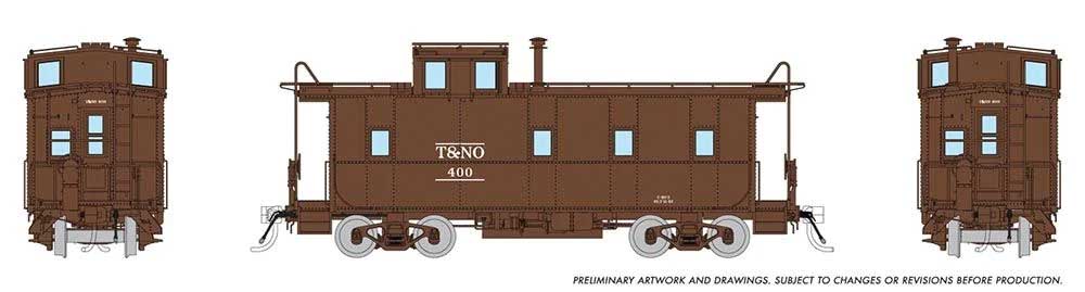 SP Class C-40-3 Steel Caboose with Roofwalk - Ready to Run -- Texas & New Orleans #400 (1940 As Delivered, Boxcar Red)