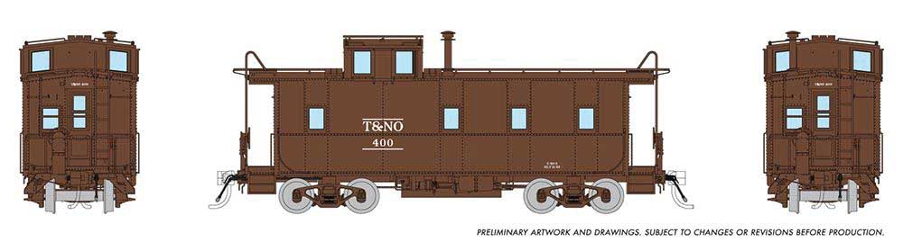 SP Class C-40-3 Steel Caboose with Roofwalk - Ready to Run -- Texas & New Orleans #409 (1940 As Delivered, Boxcar Red)