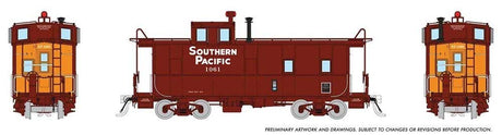 SP Class C-40-3 Steel Caboose with Roofwalk - Ready to Run -- Southern Pacific #1062 (Mid-1960s, Boxcar Red, orange, Small Gothic)