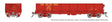 NP 40' Drop-Bottom Gondola - Ready to Run -- Union Pacific Random from Set #1 (Boxcar Red, yellow)