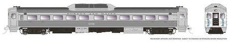 Budd RDC-1 Phase 1c - Standard DC -- Boston & Maine #6113 (McGinnis, stainless, white, blue, black)