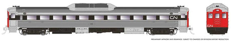 Budd RDC-1 Phase 1c - Standard DC -- Canadian National #6118 (stainless, black, red, white, Noodle Logo)