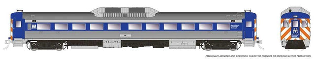 Budd RDC-1 Phase 1b - Standard DC -- Metro-North #56 (stainless, blue, red, black)