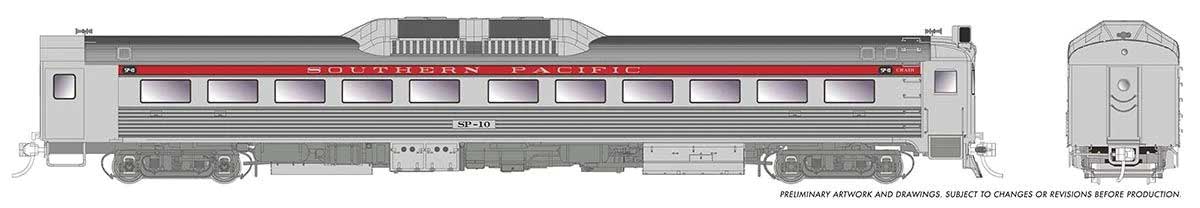 Budd RDC-1 Phase 1b Rebuild - Standard DC -- Southern Pacific #SP-10 (stainless, red)
