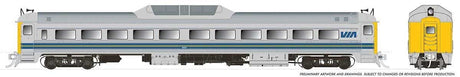 Budd RDC-9 - Standard DC -- VIA Rail Canada #6001 (stainless, blue, yellow)