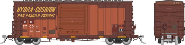 PC&F B-100-32 Boxcar 6-Pack - Ready to Run -- Arizona Eastern (Patched Ex-SP, Boxcar Red, yellow, white)