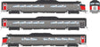 Budd Roger Williams 3-Car Set - Standard DC -- New Haven (stainless, black, red)