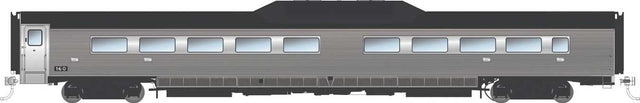 Budd Roger Williams Intermediate Car - Unpowered -- Penn Central (stainless, black, white)