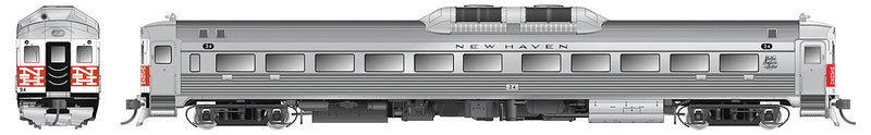 Budd RDC-1 Phase 1B w/Sound & DCC -- New Haven No Number (Stainless Steel, red, black, white, McGinnis Logo)