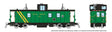 Hawker-Siddeley Caboose - Ready to Run -- Devco #9104 (green, yellow)