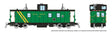 Hawker-Siddeley Caboose - Ready to Run -- Devco #9106 (green, yellow)