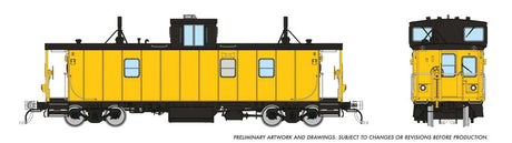 Hawker-Siddeley Caboose - Ready to Run -- Painted, Unlettered (yellow)