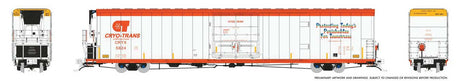 Greenbrier 72' IL 7780 Mechanical Reefer - Ready to Run -- Cyro-Trans CRYX #5824 "Hyde Park" (white, orange)