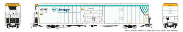 Greenbrier 72' IL 7780 Mechanical Reefer - Ready to Run -- Lineage #7267 Houston (white, green, blue)