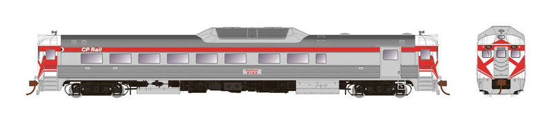 Budd RDC-2 Phase 2 - LokSound and DCC -- Canadian Pacific 9109 (stainless steel, Action Red, Hockey Mask Ends)