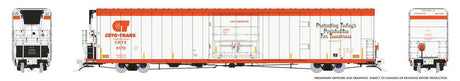 Greenbrier 72' IL 7780 Mechanical Reefer - With Sound - Ready to Run -- Cyro-Trans CRYX #5178 Los Angeles (white, orange)