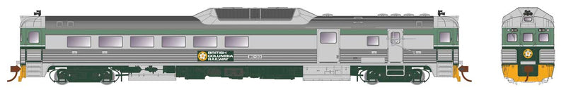 Budd RDC-3 Phase 2 - LokSound and DCC -- Pacific Great Eastern BC-31 (stainless steel, green, yellow, Dogwood Logo)