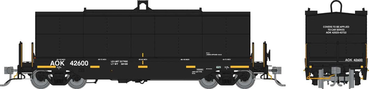 Greenbrier Transverse Coil Car 6-Pack - Ready to Run -- Arkansas-Oklahoma (Set #1, black)