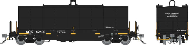 Greenbrier Transverse Coil Car 6-Pack - Ready to Run -- Arkansas-Oklahoma (Set #1, black)