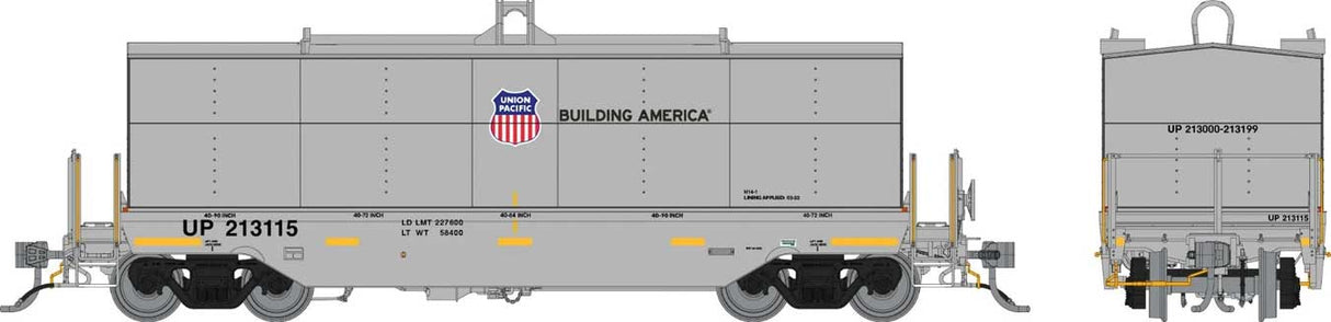 Greenbrier Transverse Coil Car - Ready to Run -- Union Pacific Random from Set #2 (gray, Building America Logo)