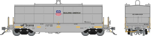 Greenbrier Transverse Coil Car - Ready to Run -- Union Pacific Random from Set #2 (gray, Building America Logo)