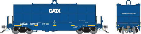 Greenbrier Transverse Coil Car 6-Pack - Ready to Run -- GATX Leasing WRWK Set #1 (blue, white)