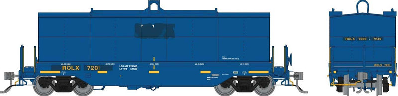 Greenbrier Transverse Coil Car - Ready to Run -- Railroad of Lies ROLX #7201 (blue, white)