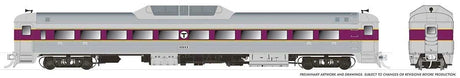 Budd RDC-9 - Sound and DCC -- Massachusetts Bay Transportation Authority MBTA #6911 (stainless, purple)