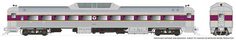 Budd RDC-9 - Sound and DCC -- Massachusetts Bay Transportation Authority MBTA #6916 (stainless, purple)
