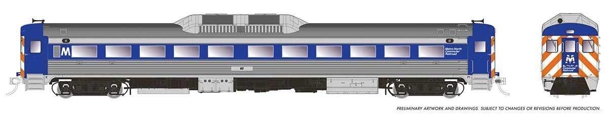 Budd RDC-1 Phase 1b - Sound and DCC -- Metro-North #56 (stainless, blue, red, black)
