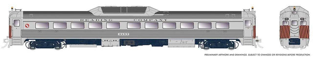 Budd RDC-1 Phase 2 - Sound and DCC -- SEPTA #9157 (Ex-Reading, stainless, orange, black)