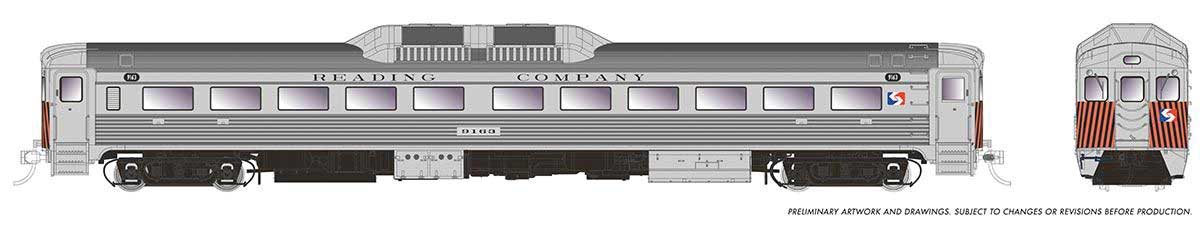 Budd RDC-1 Phase 1b - Sound and DCC -- SEPTA #9167 (Ex-Reading, stainless, orange, black)