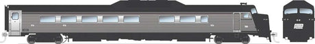 Budd Roger Williams End Car - Sound and DCC -- Penn Central No Number (stainless, black, white)