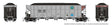 AutoFlood III Rapid Discharge Coal Hopper 6-Pack - Ready to Run -- BNSF Railway Set #2 (silver, Boxcar Red, Circle/Cross Logo)