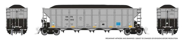 AutoFlood III Rapid Discharge Coal Hopper w/Load 6-Pack - Ready to Run -- Duke Power DKPX Set #1 (silver, black)