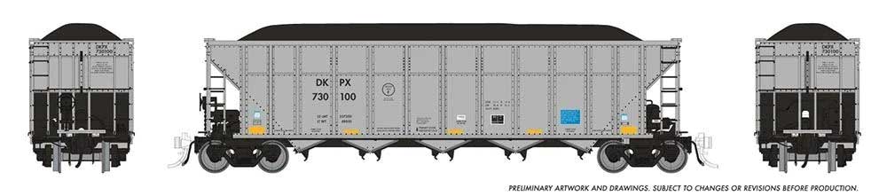 AutoFlood III Rapid Discharge Coal Hopper w/Load 6-Pack - Ready to Run -- Duke Power DKPX Set #2 (silver, black)
