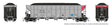 AutoFlood III Rapid Discharge Coal Hopper w/Load - Ready to Run -- GATX Capital GACX (silver, black, red)