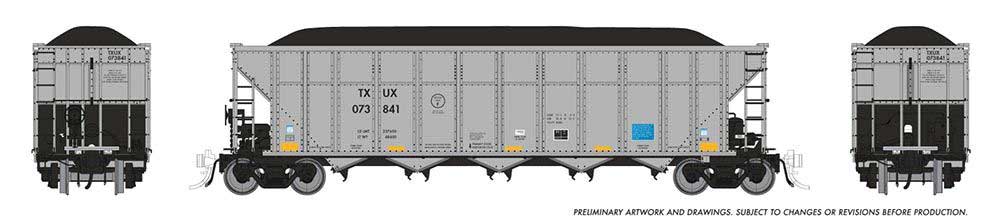 AutoFlood III Rapid Discharge Coal Hopper w/Load - Ready to Run -- Luminant TXUX (silver, black)