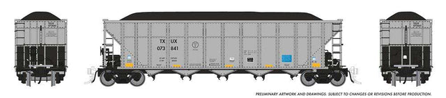 AutoFlood III Rapid Discharge Coal Hopper w/Load 6-Pack - Ready to Run -- Luminant TXUX Set #1 (silver, black)