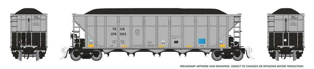 AutoFlood III Rapid Discharge Coal Hopper w/Load - Ready to Run -- Luminant TXUX (silver, black)