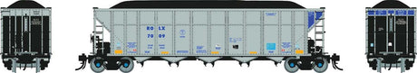 AutoFlood III Rapid Discharge Coal Hopper w/Load - Ready to Run -- Railroad Of Lies ROLX #7009 (aluminum, blue)