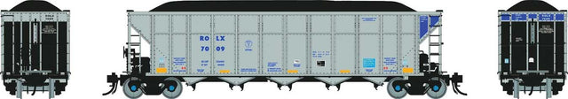 AutoFlood III Rapid Discharge Coal Hopper w/Load - Ready to Run -- Railroad Of Lies ROLX #7009 (aluminum, blue)