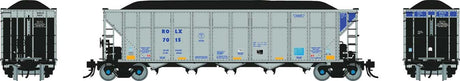 AutoFlood III Rapid Discharge Coal Hopper w/Load - Ready to Run -- Railroad Of Lies ROLX #7015 (aluminum, blue)