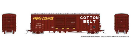 Pacific Car & Foundry B-70-69/71/75 Boxcar - Ready to Run -- Cotton Belt SSW #1 (Boxcar Red, white, yellow)